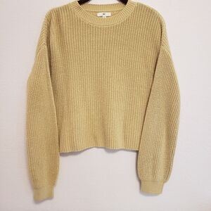 BP crewneck textural knit tan sweater Size M knitwear chunkyknit 90s